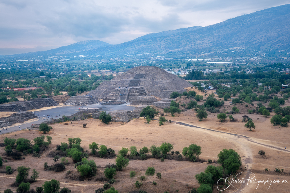 Teotihuacán Temple of the moon  ancient pre Columbian city in Central Mexico